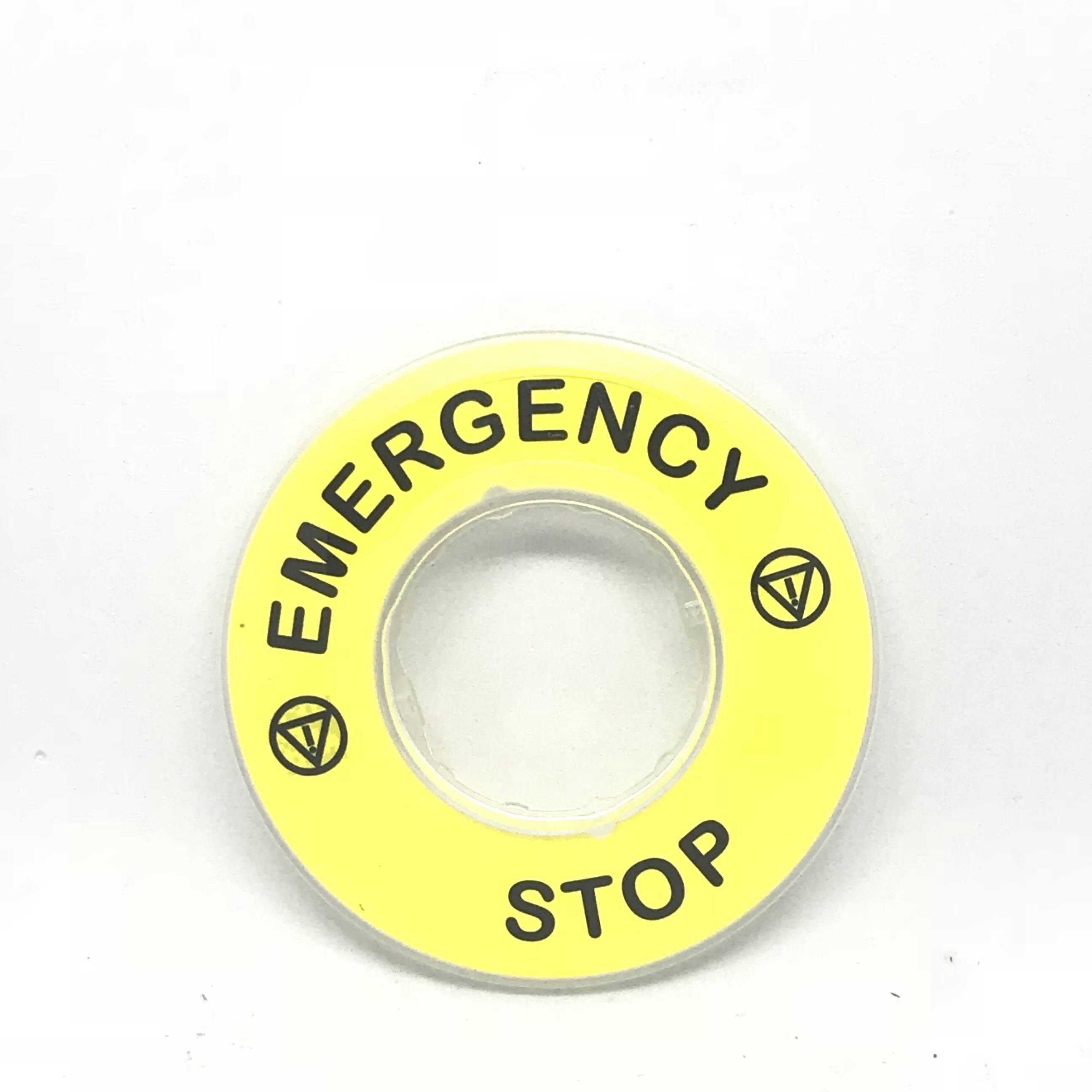 ZBY-9320 Emergency Stop 3D Legend Plate