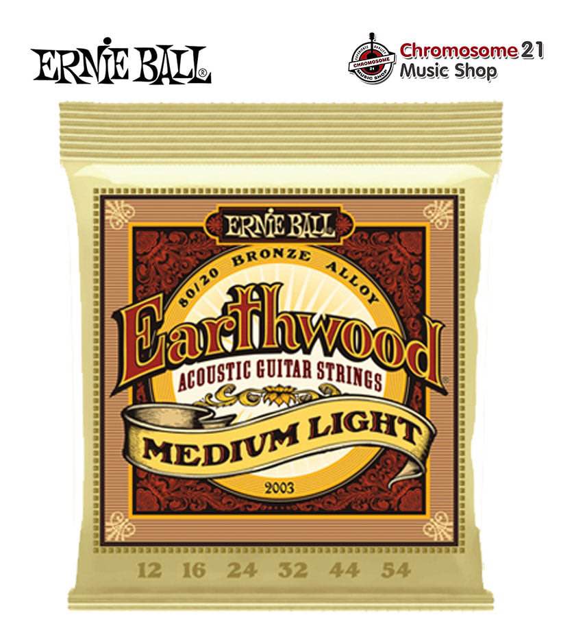 สายกีตาร์โปร่ง Ernie Ball Earthwood MEDIUM LIGHT 2003 เบอร์ 12