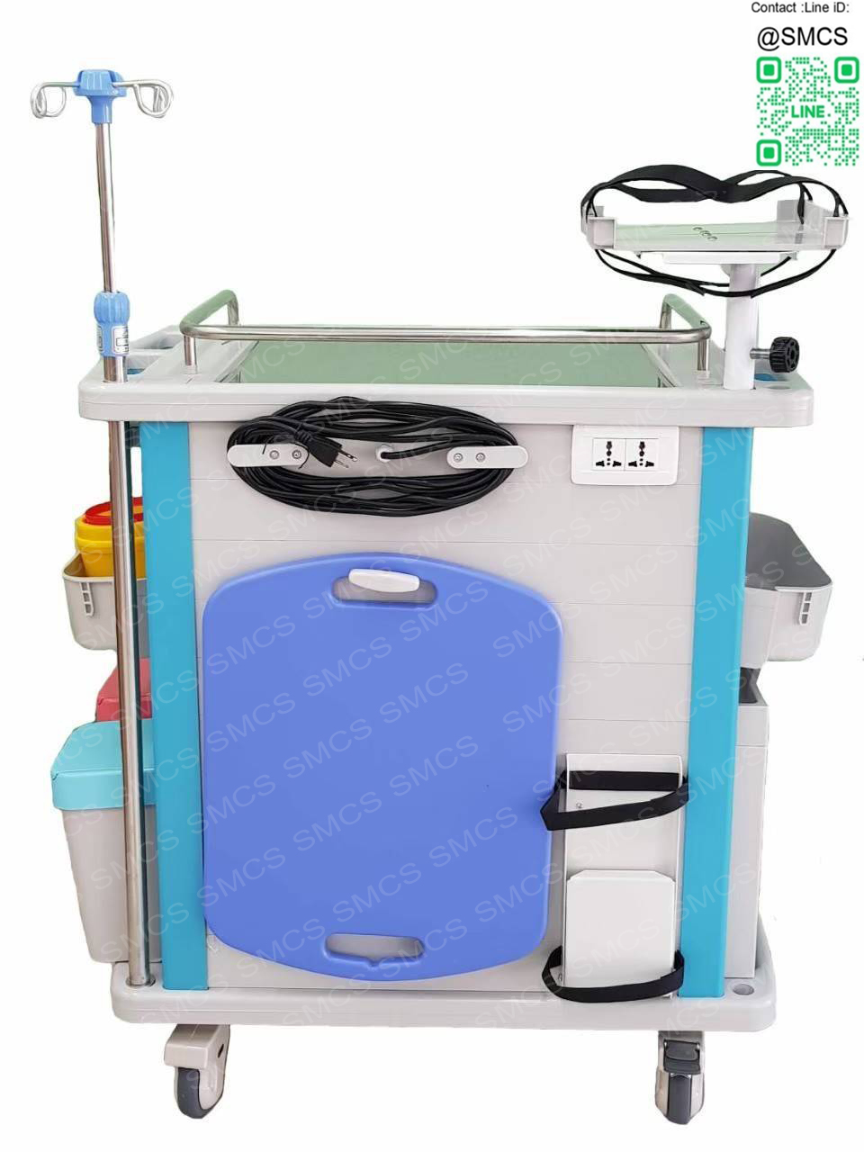 รถเข็นฉุกเฉินช่วยชีวิต 5ลิ้นชัก ( ABS Emergency Trolley )