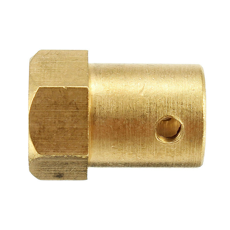 Hexagonal ทองแดง Coupling Coupler สำหรับหุ่นยนต์ รถ ล้อ 6mm