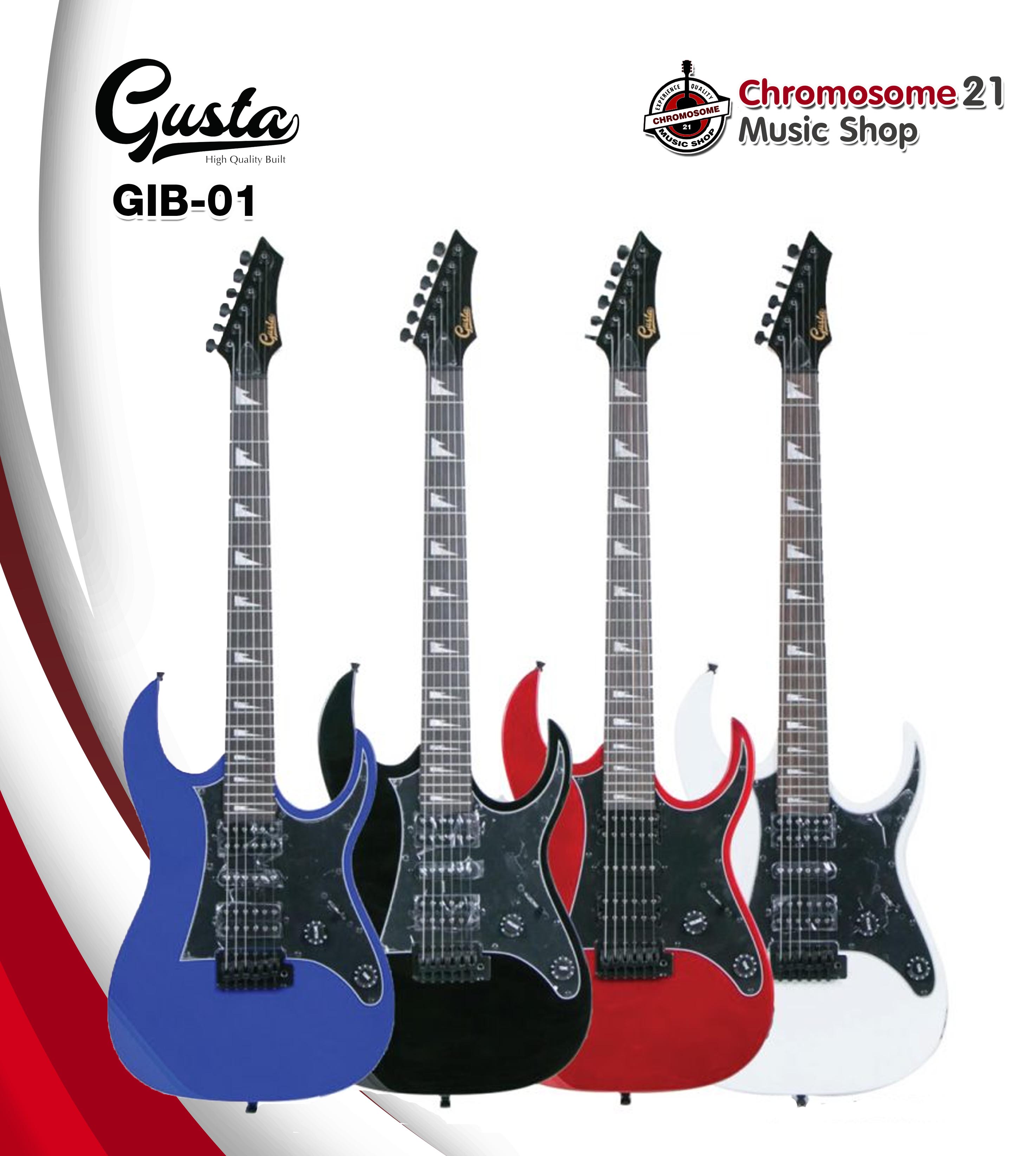 กีตาร์ไฟฟ้า Gusta GIB-01 (สีน้ำเงิน)