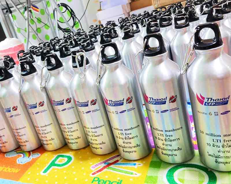 พิมพ์กระบอกน้ำ 4 สี รอบใบ