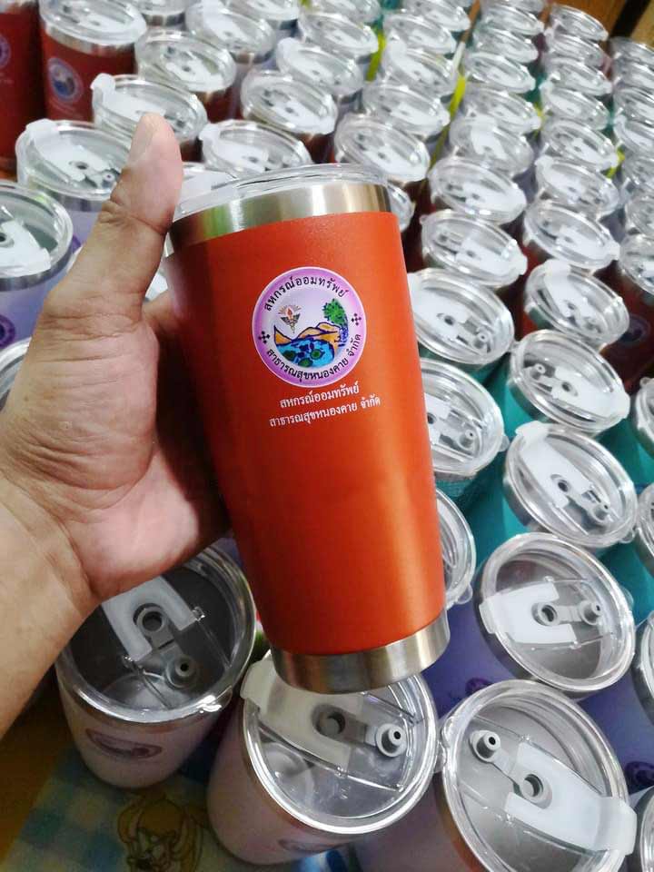 พิมพ์ 4 สี แก้วน้ำ Tumbler Yeti ขนาด 20 ออนซ์