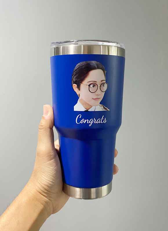 แก้วทรง YETI พิมพ์รูปวาดภาพสีน้ำ