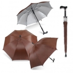 ร่มไม้เท้า สีน้ำตาลเข้ม