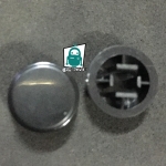 ปุ่มหัวกด สำหรับสวิตช์ ขนาด 12x12mm สีดำ จำนวน 2 ชิ้น