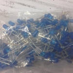 LED 3mm จำนวน 100 ดวง สีน้ำเงิน