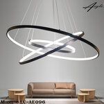 โคมไฟห้อยเพดานโมเดิร์น Circle LED light from inside Black Frame