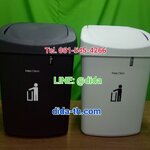 ถังขยะสวย ทรงเหลี่ยม ฝาสวิง ขนาด 25 ลิตร