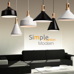 โคมไฟห้อยเพดานนอร์ดิกหัวไม้