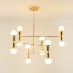 โคมไฟห้อยเพดาน Nordic luxury modern minimalist แบบก้าน 12 หัว 670x1000 mm.