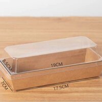 สี่เหลี่ยมผืนผ้า L ปาก 19x8.5ซม สีคราฟท์ (สีน้ำตาล)