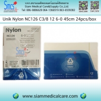 ไหมไนล่อน (Nylon) NC126 C3/8 12 6-0 45cm. 24pcs/box