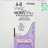 ไหมละลาย VICRYL * Plus เบอร์ 4-0 19mm 70cm VCH426H 36pcs/box