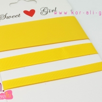 PC008-2 ริบบิ้น สีเหลืองเข้ม ขนาด 25 mm (ขาย 10 หลา)