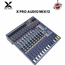 มิกเซอร์อนาล็อก X PRO AUDIO MIX12 เสียบไมค์ได้ 8 ช่อง เอฟเฟคในตัว