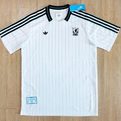 เสื้อฟุตบอล Terrace Icons ปี 2025/26 สโมสรลิเวอร์พูล สีขาว เกรดแฟนบอล พรีเมี่ยม💯