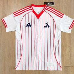 เสื้อเบสบอล Baseball ทีมอาร์เซนอล สีขาว เกรดเเฟนบอลพรีเมี่ยม 2025