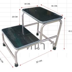 บันไดขึ้นเตียง สแตนเลส 2ขั้น *ค่าส่งชำระปลายทาง*