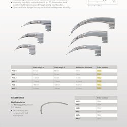 เบลดโค้ง Riester Ri-modul Mcintosh Blade (เฉพาะเบลด Fiber Optic แบบไม่หุ้มท่อ)