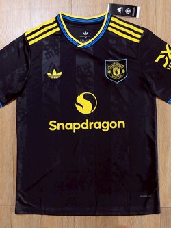 2025-26 มาใหม่เสื้อฟุตบอลเเมนยู สีดำ สำหรับผู้ชาย Fans Edition เกรดแฟนบอล SIZE S-2XL