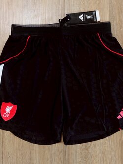 กางเกงฟุตบอลสโมสร ทีมลิเวอร์ สีดำ Player Edition เกรดแฟนบอล 2025