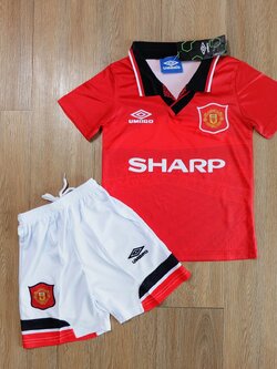 Retro ชุดฟุตบอลเด็กย้อนยุค - ทีมเเมนยู เหย้า เกรดแฟนบอล