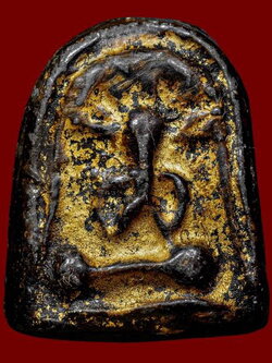 พระปิดตา เนื้อผงคลุกรักปิดทอง เก่าไม่ทราบที่