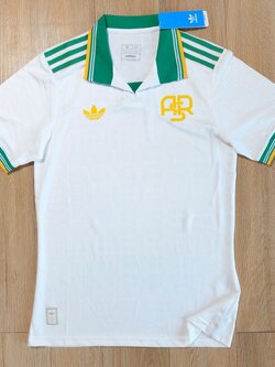 2025-26 เสื้อฟุตบอลโรม่า สีขาว สำหรับผู้ชาย Player Edition เกรดนักเตะ Size S-2XL