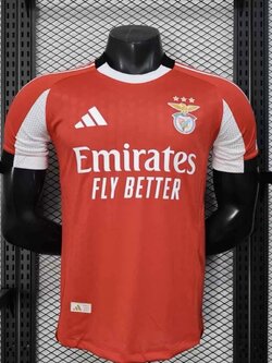 2025-26 เสื้อฟุตบอลเบนฟิก้า สีเเดง สำหรับผู้ชาย Player Edition เกรดนักเตะ Size S-2XL
