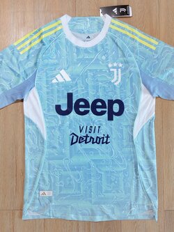 2025-26 เสื้อฟุตบอลยูเว่ สีฟ้า สำหรับผู้ชาย Player Edition เกรดนักเตะ Size S-2XL