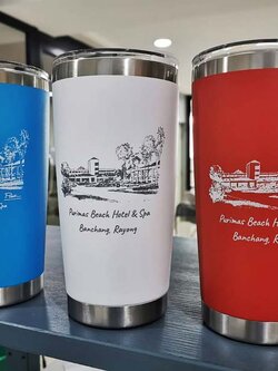 แก้วน้ำเก็บความเย็นพิมพ์ภาพวาด