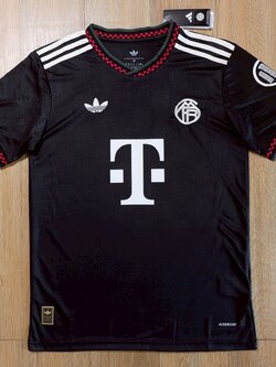 เสื้อฟุตบอลบาเยิน เยือน สีดำ Fans Edition เกรดแฟนบอล 2025