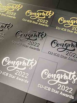 ตัวอย่าง UV dtf Sticker | รับพิมพ์ uv dtf | UV transfer