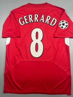 Retro เสื้อบอล ย้อนยุค ลิเว่อพูล เหย้า 2005 Retro Liverpool Home Final Istanbul สกรีน GERRARD # 8