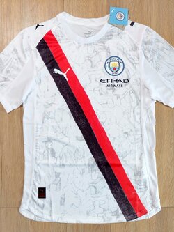 2025-26 เสื้อฟุตบอลเเมนซิ สีขาว สำหรับผู้ชาย Player Edition เกรดนักเตะ Size S-2XL