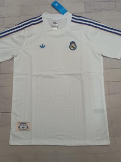 เสื้อฟุตบอล Terrace Icons ปี 2025/26 สโมสรเรอัล มาดริด สีขาว เกรดแฟนบอล พรีเมี่ยม💯