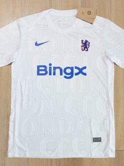 เสื้อฟุตบอล เชลซี สีขาว ชุดซ้อม เกรดแฟนบอล 2025