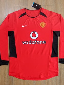 Retro เสื้อฟุตบอลเเมนยู แขนยาว 2002-04