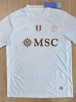 มาใหม่เสื้อฟุตบอล นาโปลี เยือน สีขาว เกรดแฟนบอล 2025
