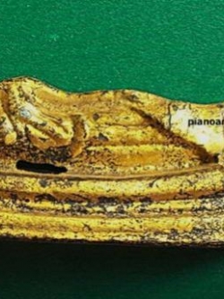 พระรัตนโกสินทร์ ปางไสยาสน์ทองเดิม ใต้ฐานดินไทย ขนาดห้อยบูชา #lnw57