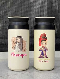 แฟนคลับ FC นางงาม ทีมงาน ชุดของขวัญ แก้ว กระบอกน้ำพิมพ์ลาย