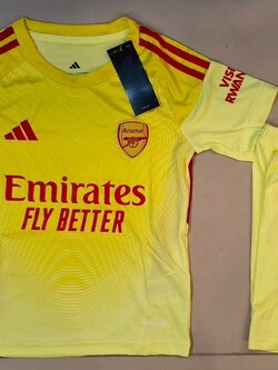 ชุดฟุตบอลเด็ก – 2025-26 ชุดฟุตบอลเด็กอาร์เซนอล สีเหลือง สำหรับเด็ก Fans Edition เกรดแฟนบอล Size 18-28