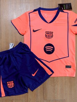 ชุดฟุตบอลเด็ก – 2025-26 ชุดฟุตบอลเด็กบาซ่าฯ สีส้ม สำหรับเด็ก Fans Edition เกรดเเฟนบอล Size 18-28