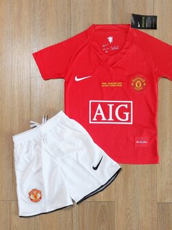 Retro ชุดฟุตบอลเด็กย้อนยุค - ทีมเเมนยู เหย้า เกรดแฟนบอล