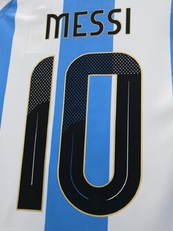 เสื้อฟุตบอล อาเจน พร้อมชื่อ เบอร์ MESSI # 10 เกรดแฟนบอล 2024