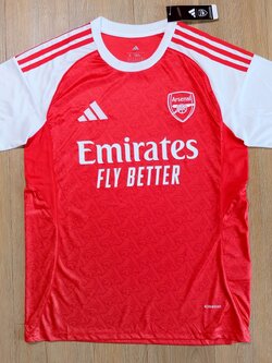 เสื้อฟุตบอลอาร์เซนอล เหย้า สีเเดง Fans Edition เกรดแฟนบอล 2025