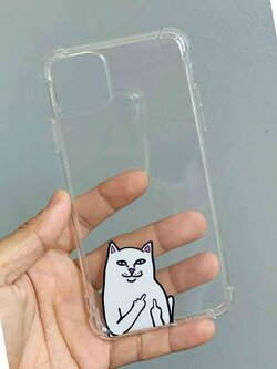 พิมพ์สีขาวบนเคสมือถือ เคสโทรศัพท์จากรูปวาดการ์ตูน