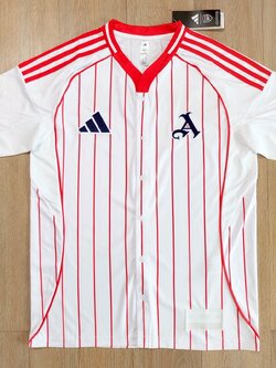 เสื้อเบสบอล Baseball ทีมอาร์เซนอล สีขาว เกรดเเฟนบอลพรีเมี่ยม 2025