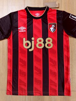 2025-26 มาใหม่เสื้อฟุตบอลบอร์ทมัธ สำหรับผู้ชาย Fans Edition เกรดแฟนบอล SIZE S-2XL